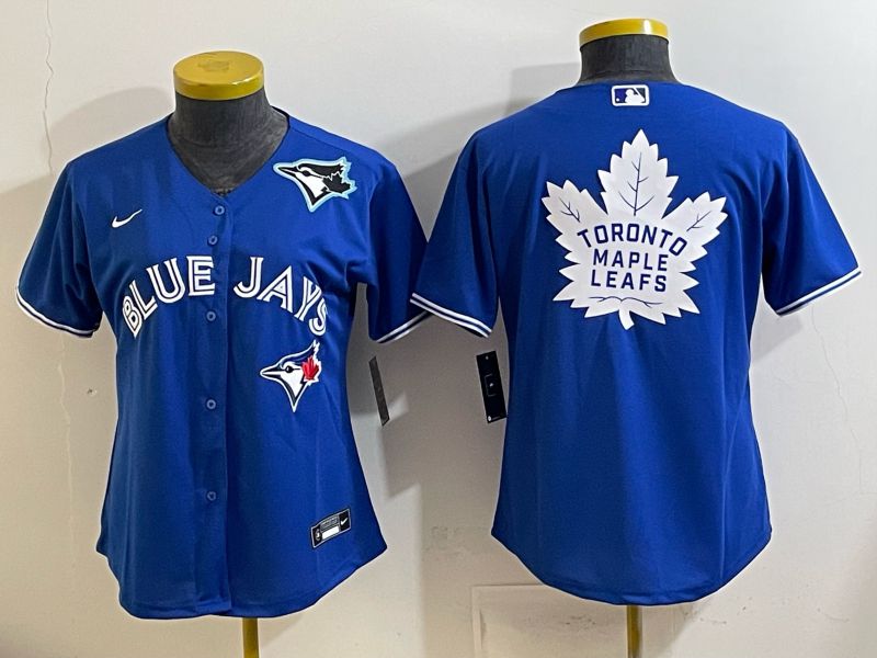 Women 2025 Toronto Blue Jays Blank Blue Game Nike MLB Jersey style 09->youth mlb jersey->Youth Jersey